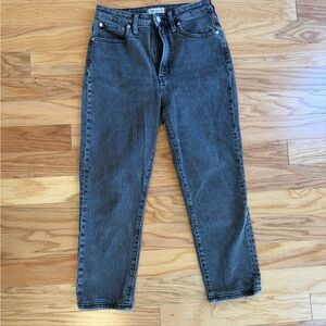 Madewell the curvy perfect vintage Jean cropped (24” inseam) in faded black